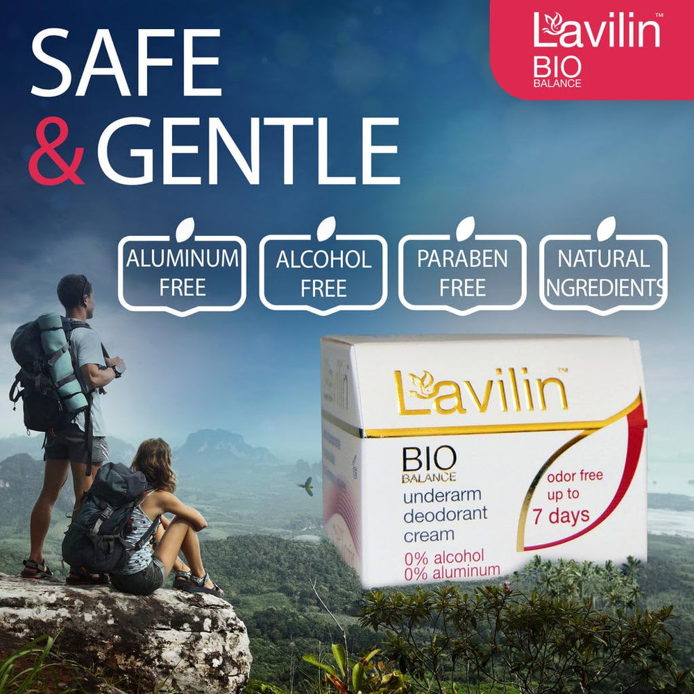 Lavilin Bio Balance cream tube close-up highlighting easy application.