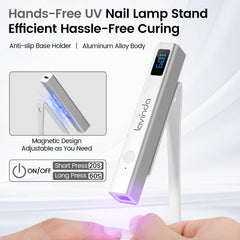 Lavinda cordless UV LED nail dryer with USB charging for on-the-go use.