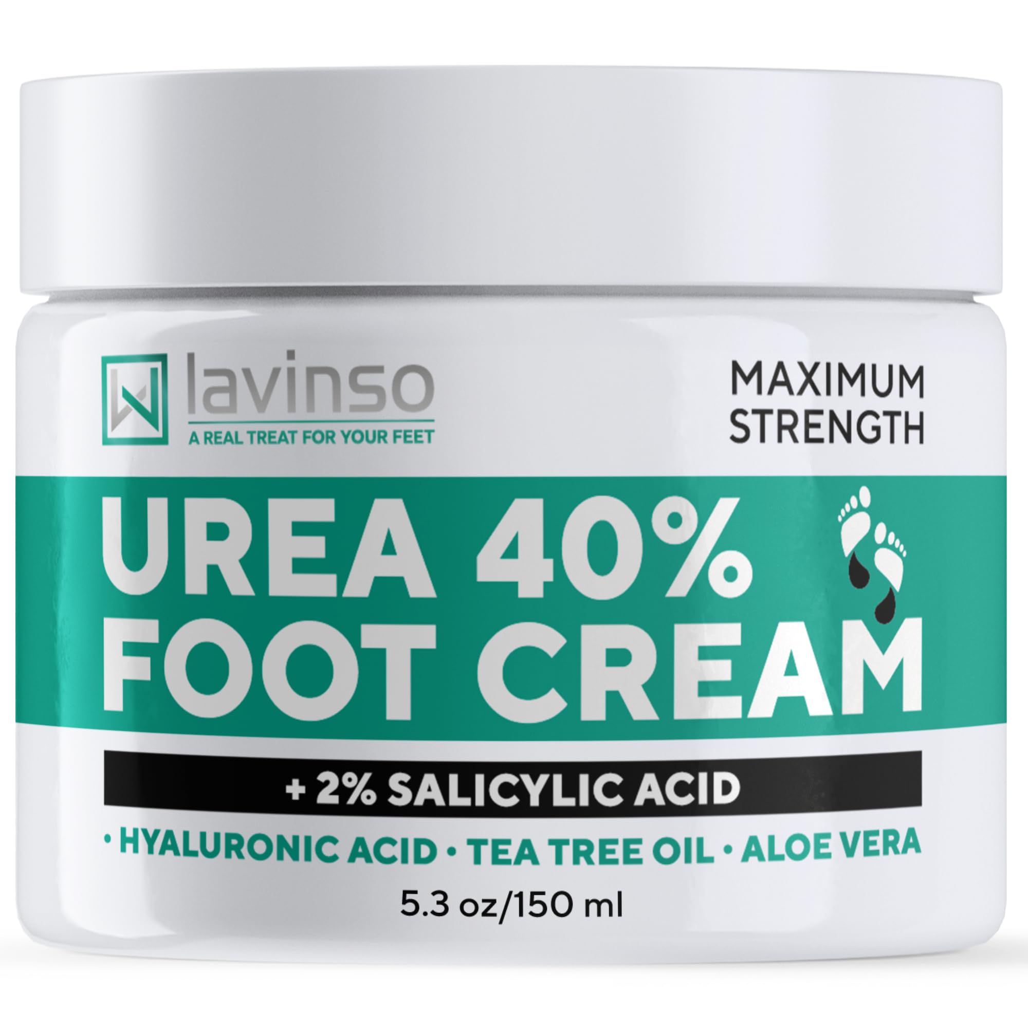 Lavinso Urea Cream 40% tube close-up demonstrating intense hydration.