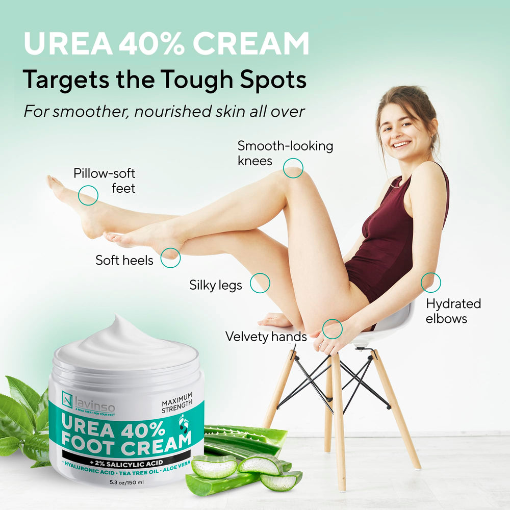 Lavinso Urea Cream features a non-greasy, fast-absorbing texture.