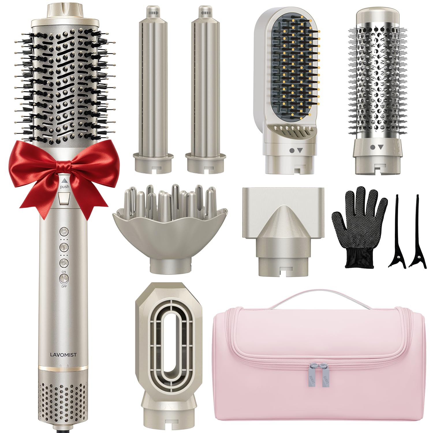 LAVOMIST 8-in-1 styler attachments for versatile styling on the go