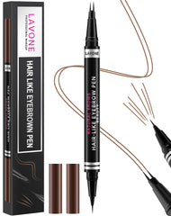 LAVONE 2-in-1 eyebrow pen with microblading tip for natural hair-like strokes.