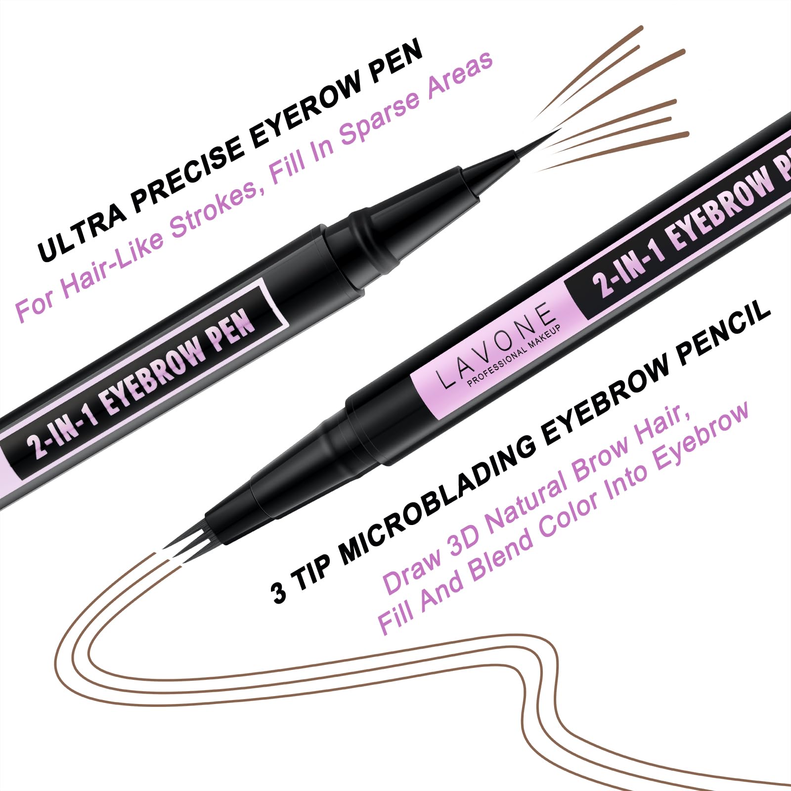 LAVONE microblade tip close-up for precise, individual-hair look.