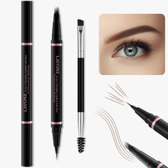 LAVONE brow pomade in dark brown adds density and hold