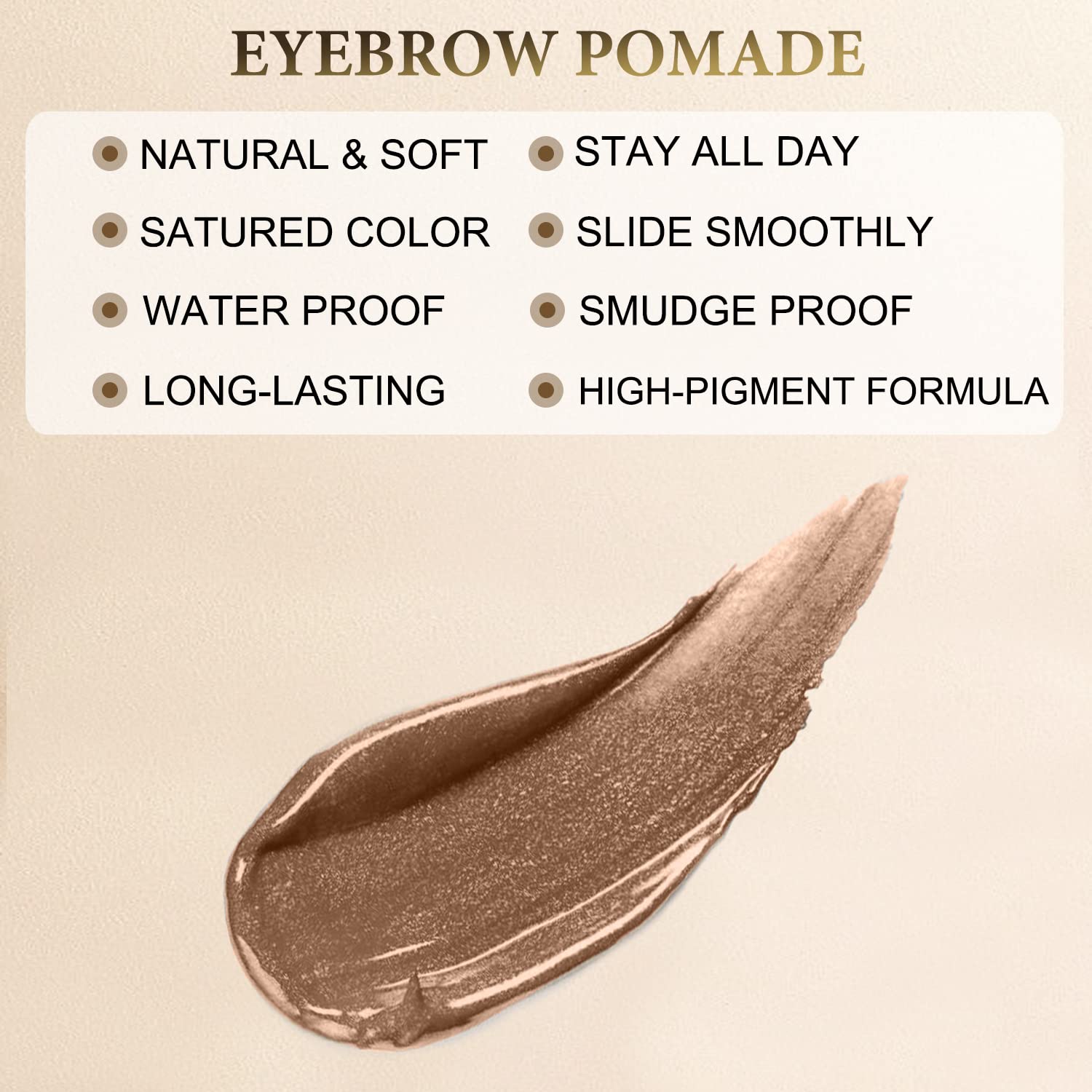 LAVONE brow pomade provides long-lasting color and natural-looking definition.