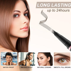 LAVONE dual-ended eyebrow brush for shaping and blending a natural finish.