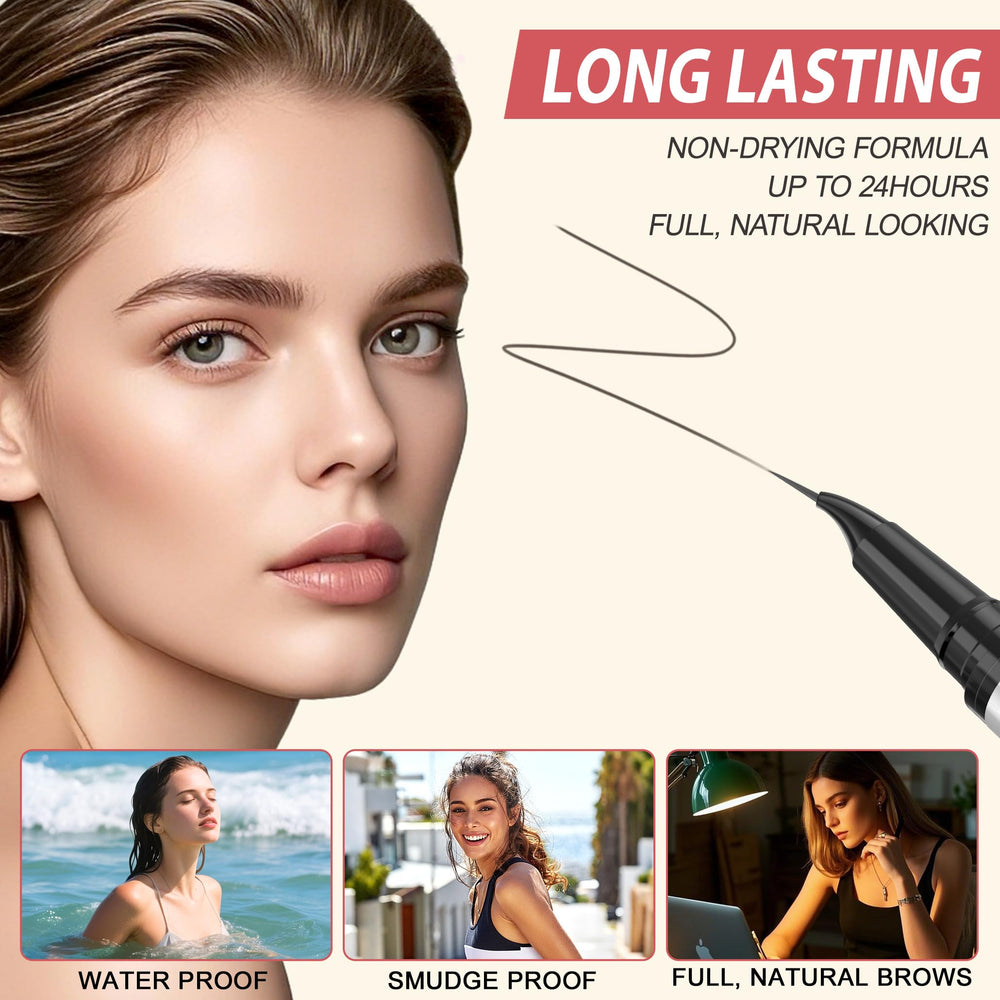 LAVONE dual-ended eyebrow brush blends and softens brows.