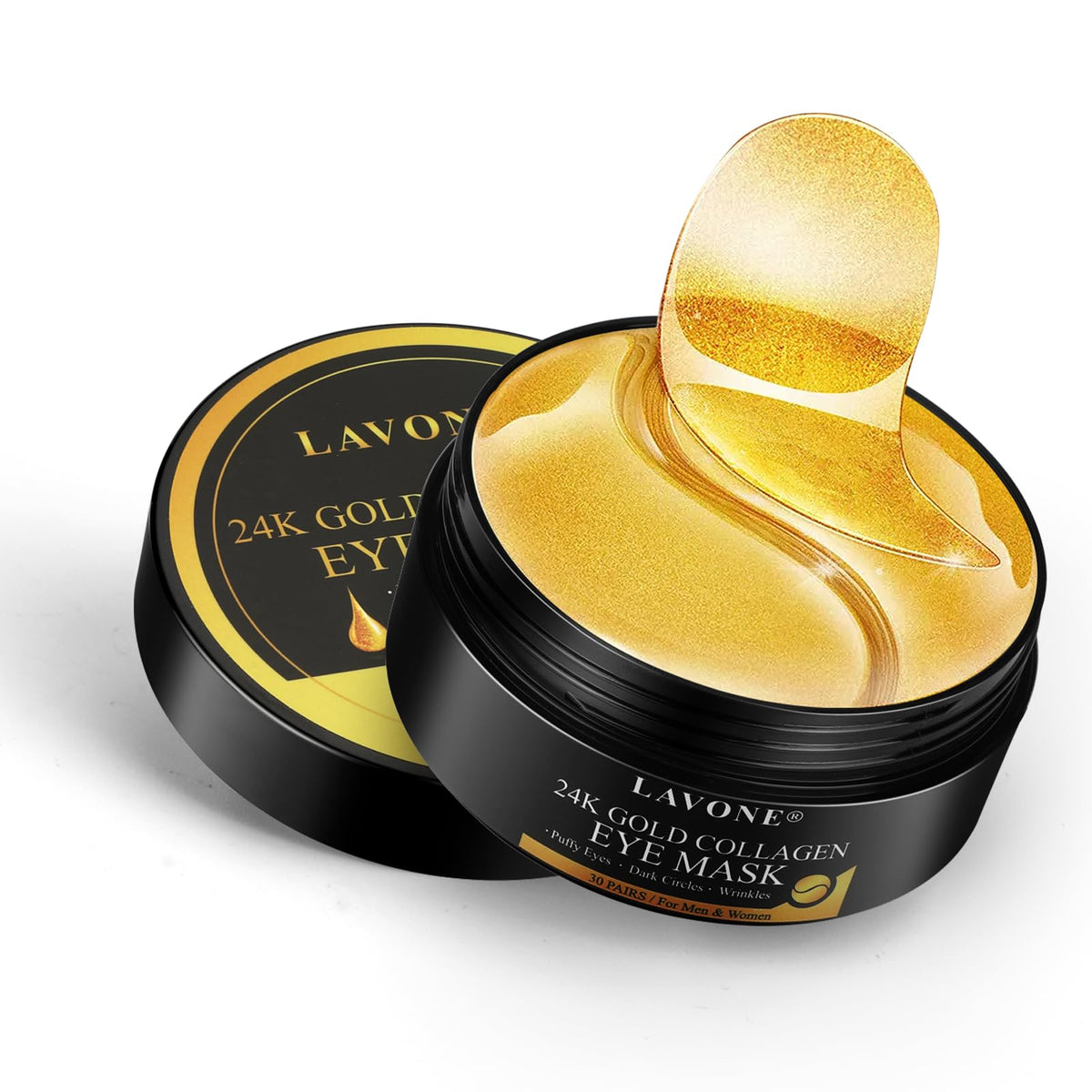 LAVONE eye mask 30-pairs pack front ready for a quick under-eye refresh.