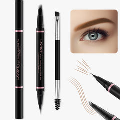LAVONE eyebrow pen 4-tip microblade for natural, hair-like brows
