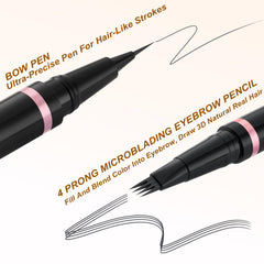 LAVONE Eyebrow Pen close-up showing 4-tip precision for detailed strokes.