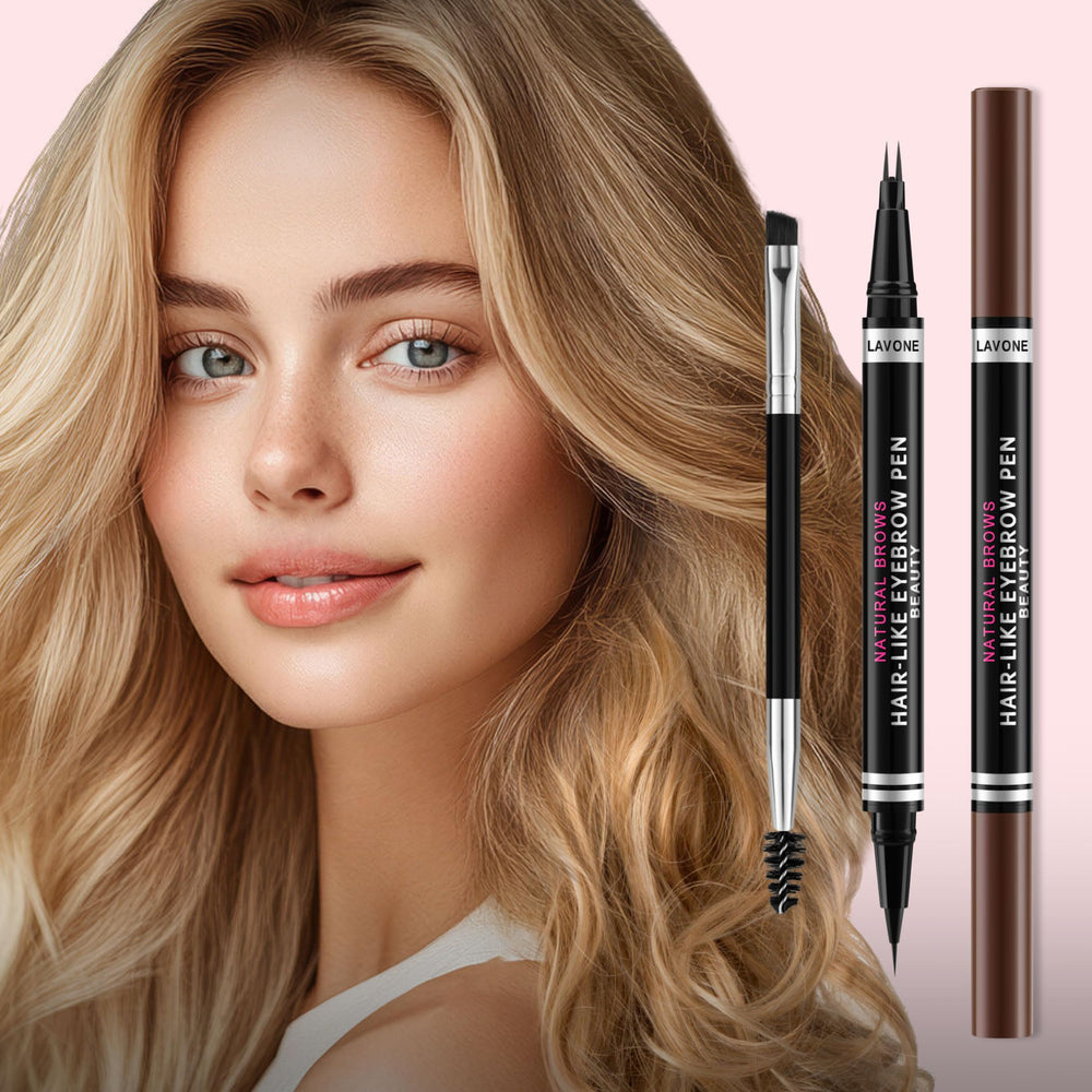 LAVONE full brows look achieved with rich color and natural texture.