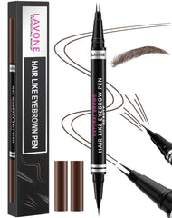 LAVONE eyebrow pen microblade tip creates natural hair-like strokes that last all day.
