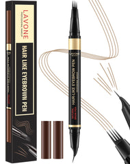 LAVONE Eyebrow Pen with microblading-tip creates natural hair-like strokes for fuller brows.