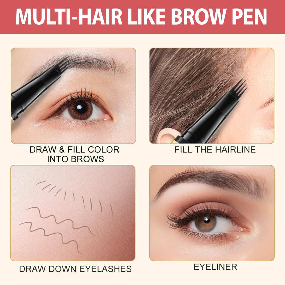 LAVONE Eyebrow Pen natural-stroke look helps fill sparse areas.