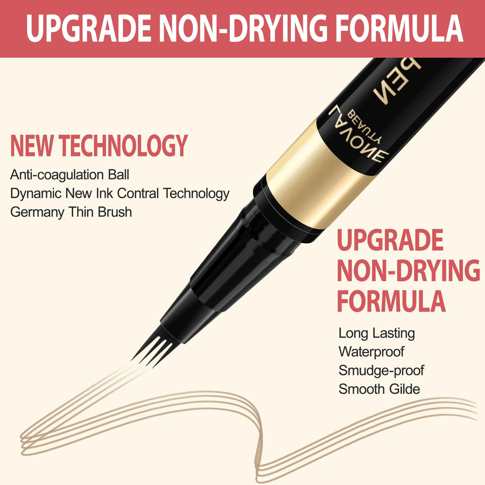 LAVONE Eyebrow Pen waterproof-formula resists sweat for all-day wear.