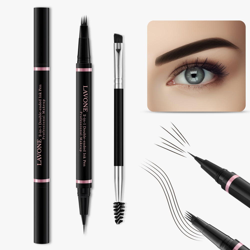 LAVONE eyebrow pomade ebony swatches for natural defined color