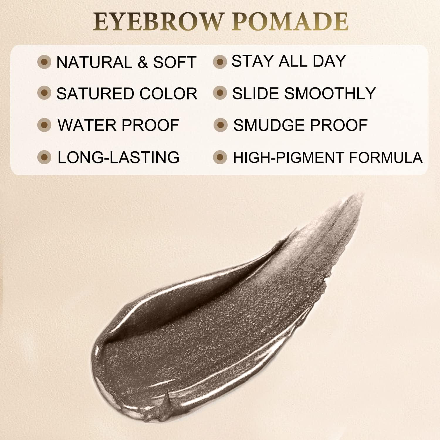 LAVONE Eyebrow Pomade natural three-dimensional brows close-up with soft texture