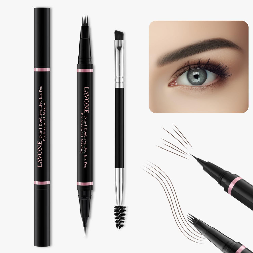 LAVONE Eyebrow Pomade swatches deliver rich color that stays put.