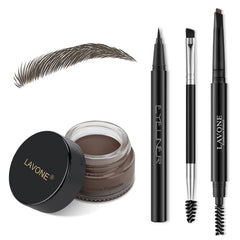 LAVONE eyebrow stamp kit setup showing easy brow mapping