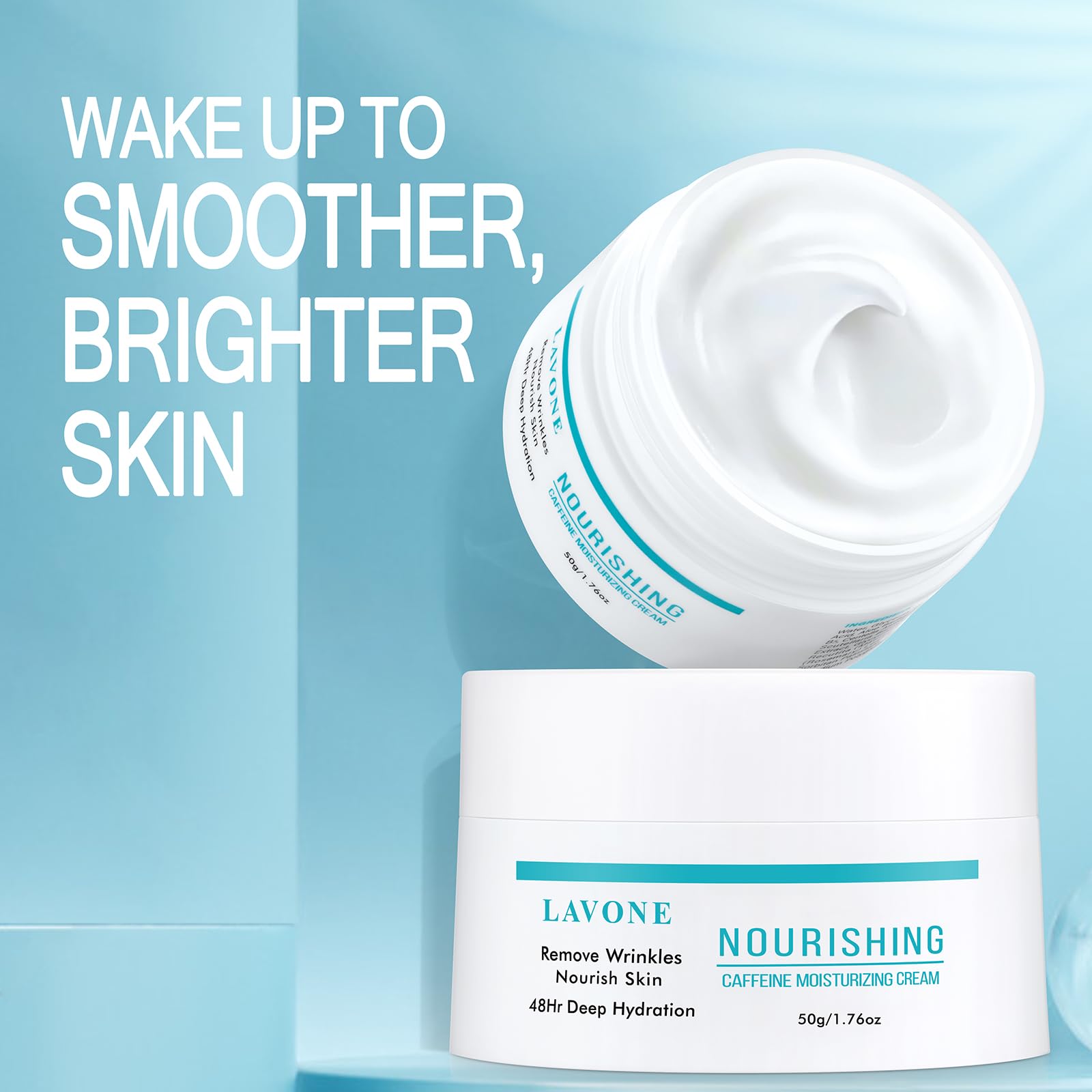 LAVONE anti-aging blend with caffeine and vitamins signals renewal for smoother appearance