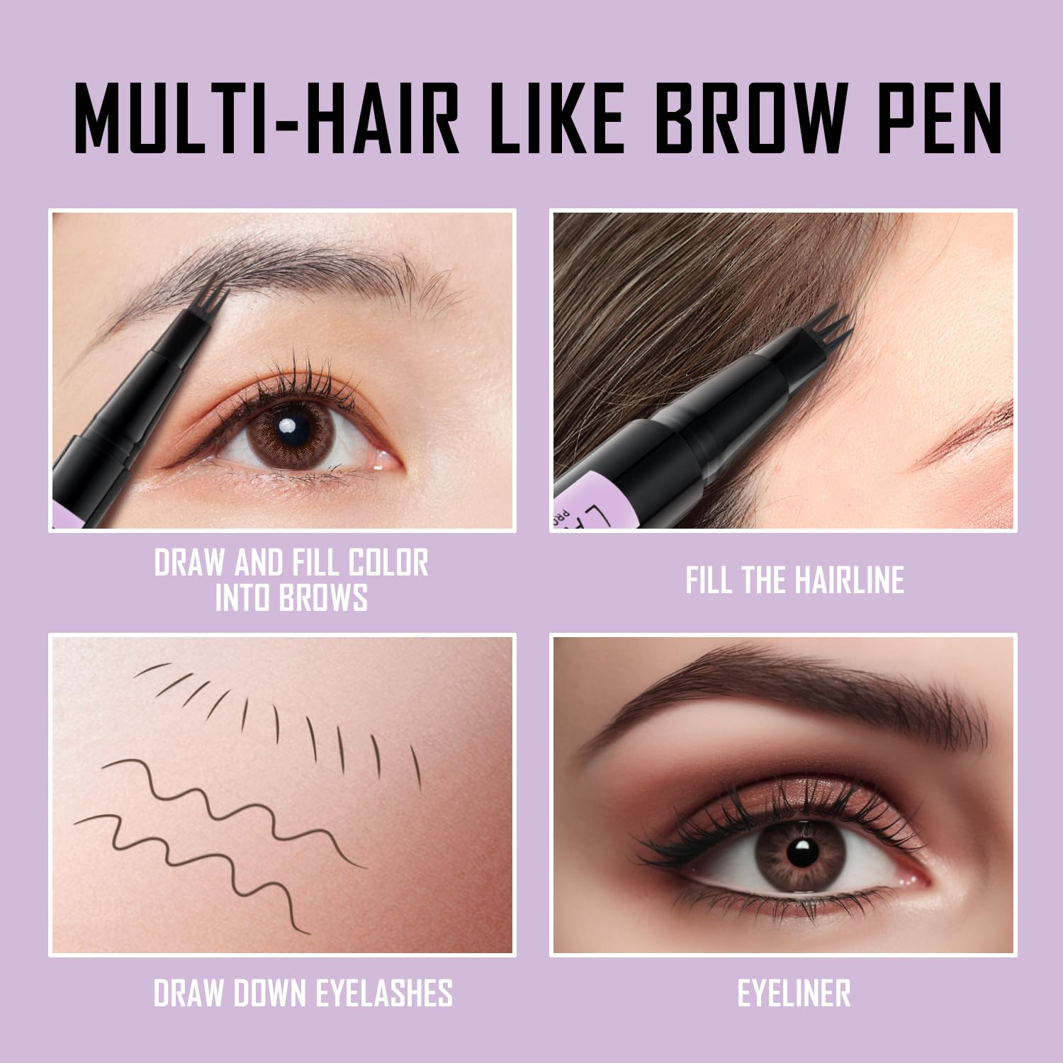 LAVONE compact brow kit for on-the-go touch-ups in Soft Brown.