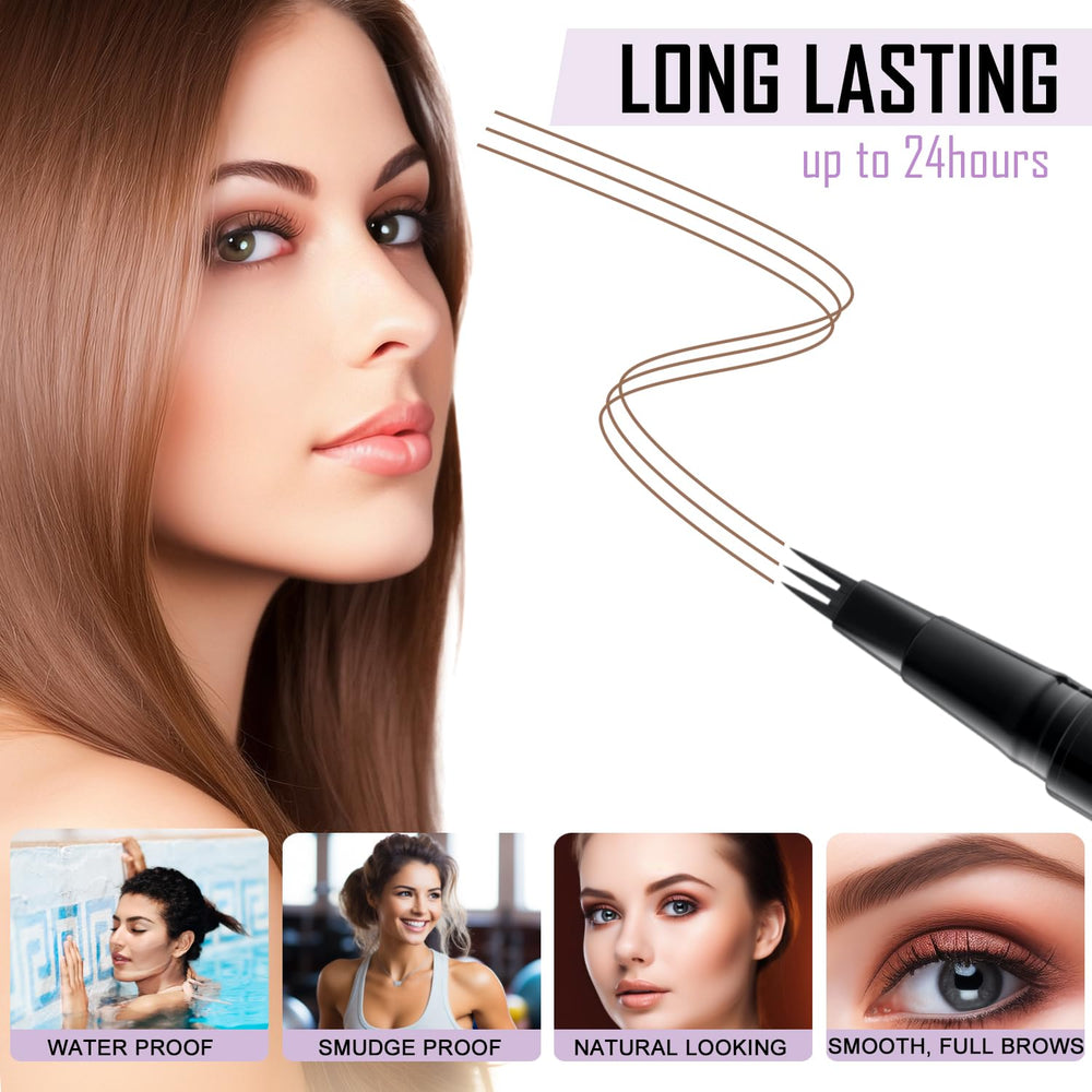 LAVONE ultra-precise stroke demo showing fuller brows.
