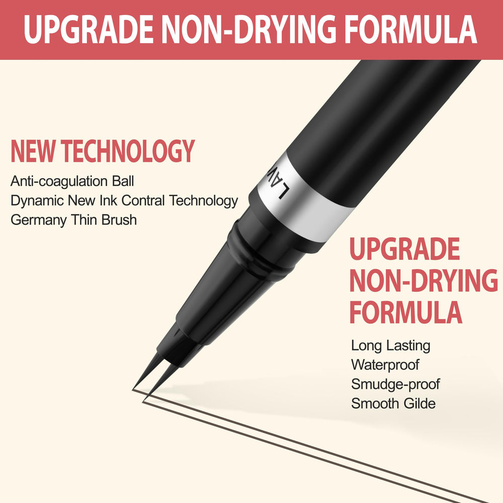 LAVONE waterproof liquid eyeliner in black for precise lines.