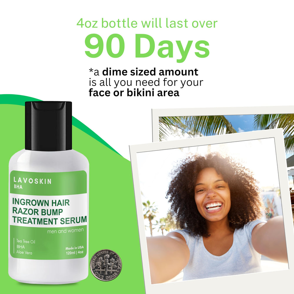 LAVO Tea Tree Gel bikini-line use to prevent razor bumps.