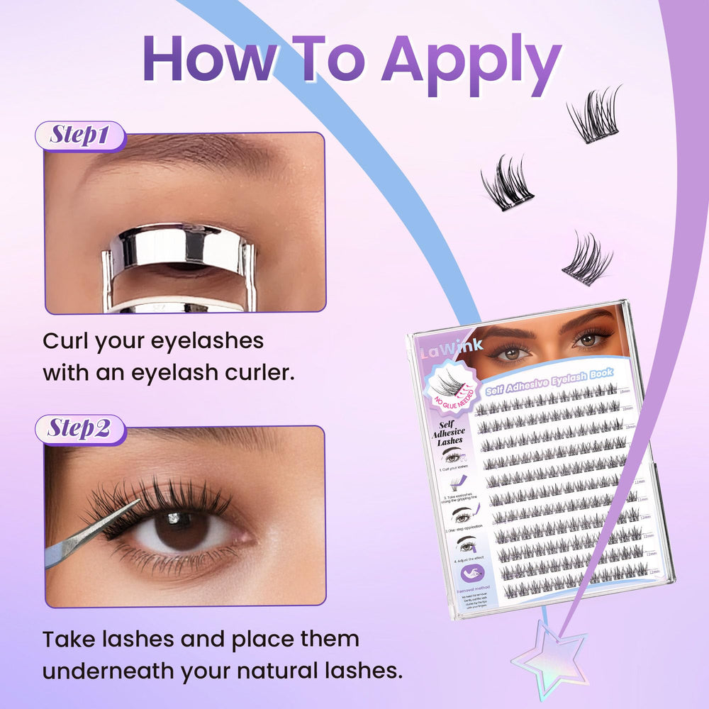 LAWINK DIY lash kit with tweezers and case for precise placement.