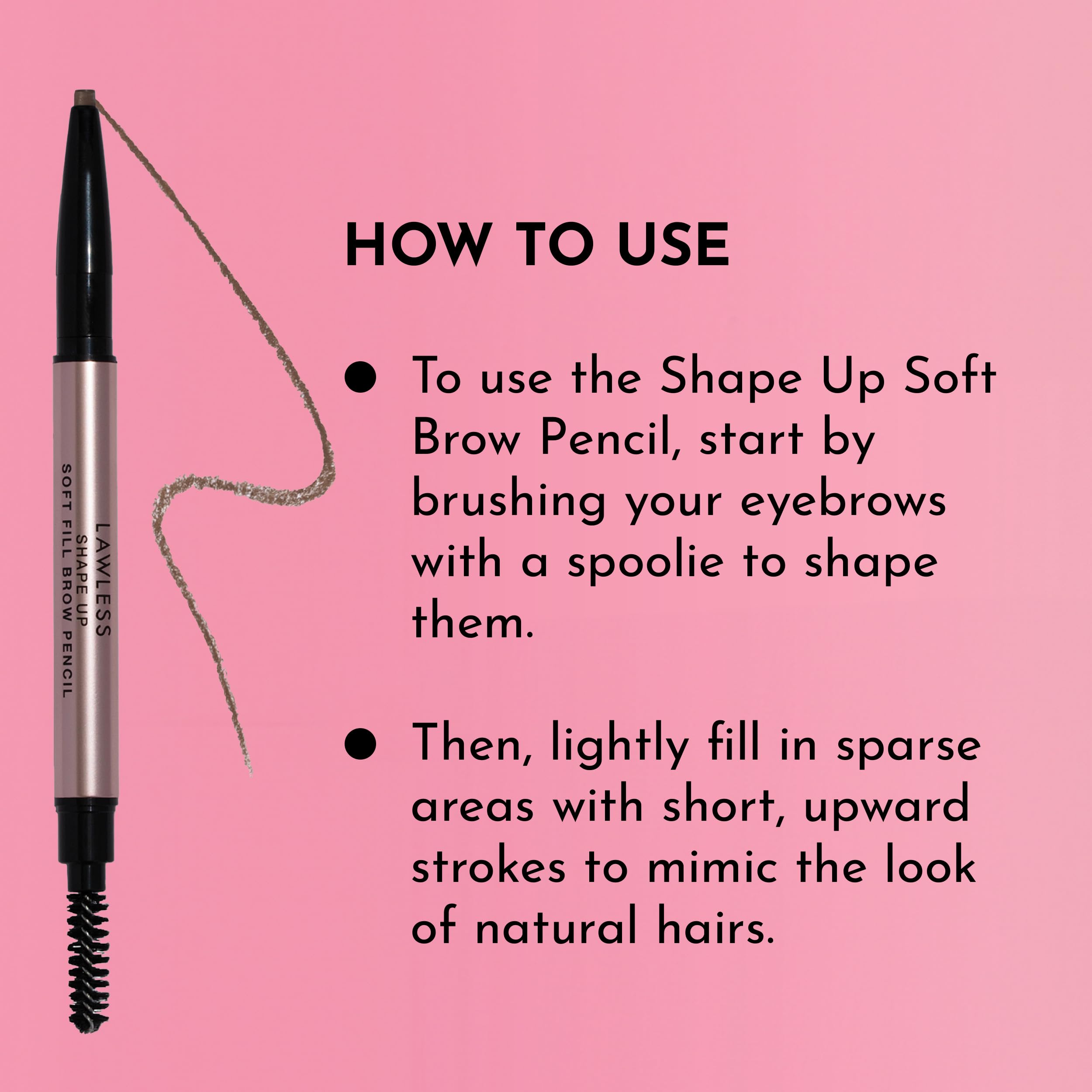 Lawless brow application steps guide for brushing filling and blending