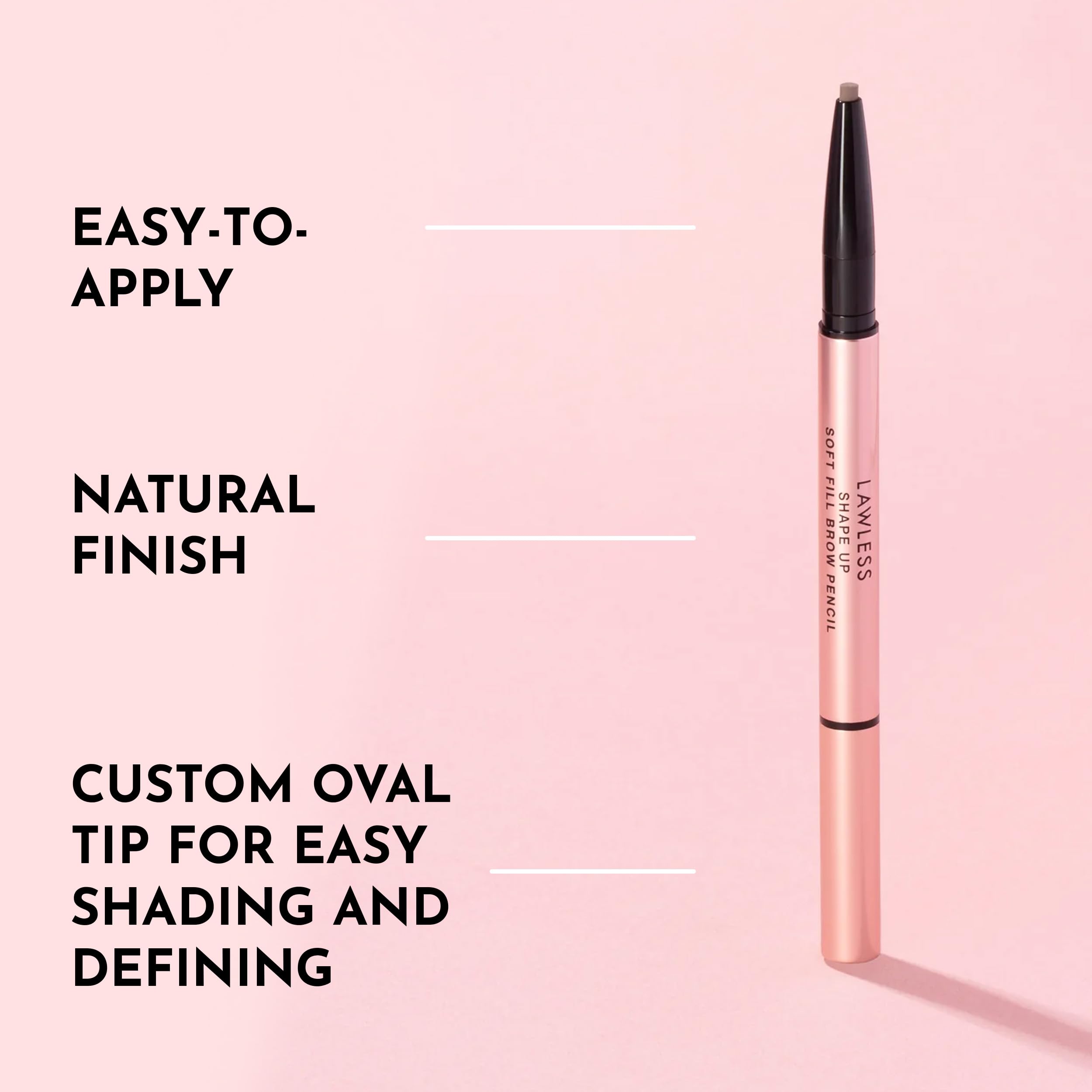 Lawless brow spoolie blends product into a seamless natural finish