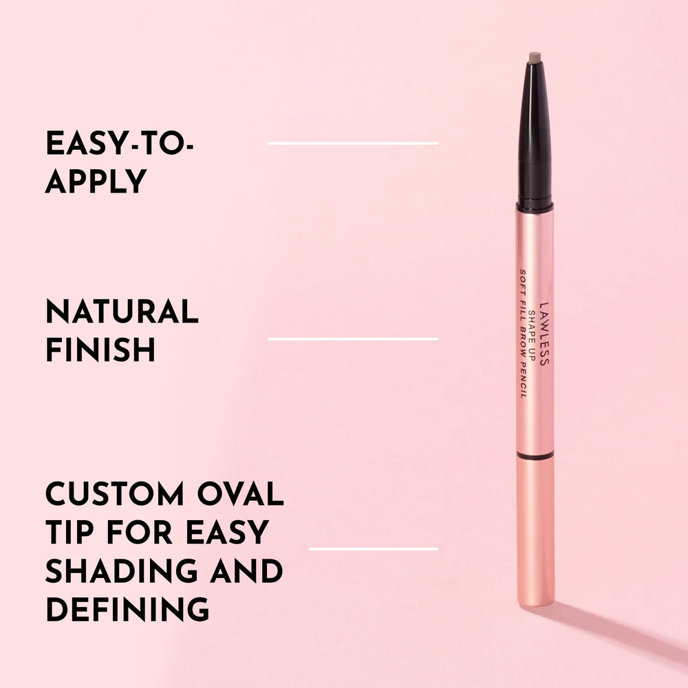 Lawless brow spoolie blends product into a seamless natural finish