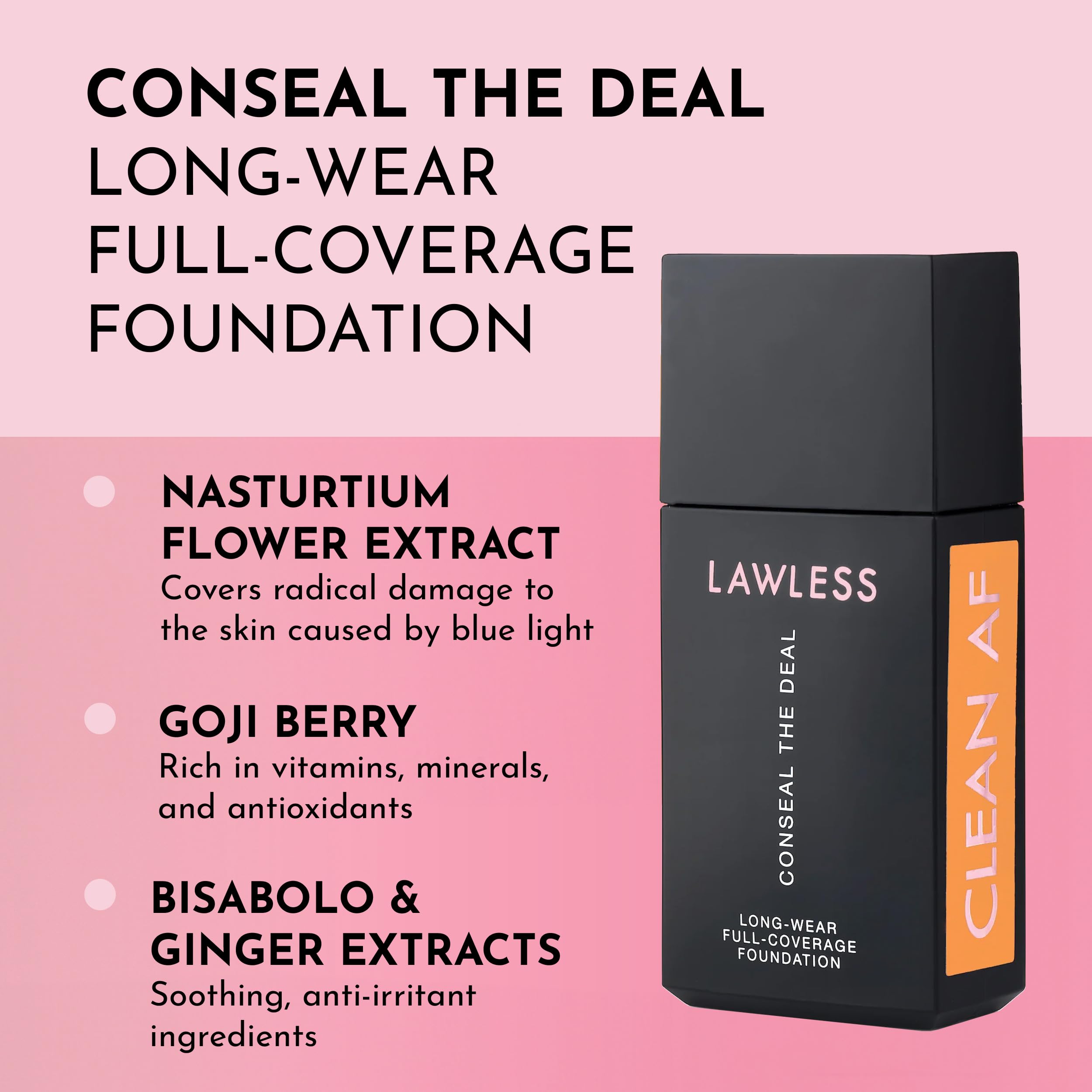 Swatch on skin reveals Conseal The Deal Amber full coverage with a weightless feel