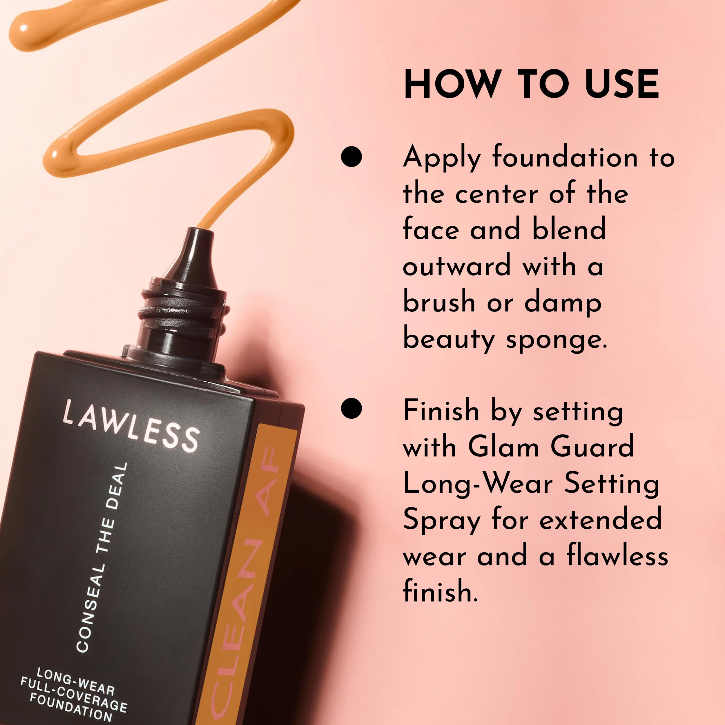 Lawless Conseal The Deal Camel packaging image shows premium self-setting foundation.