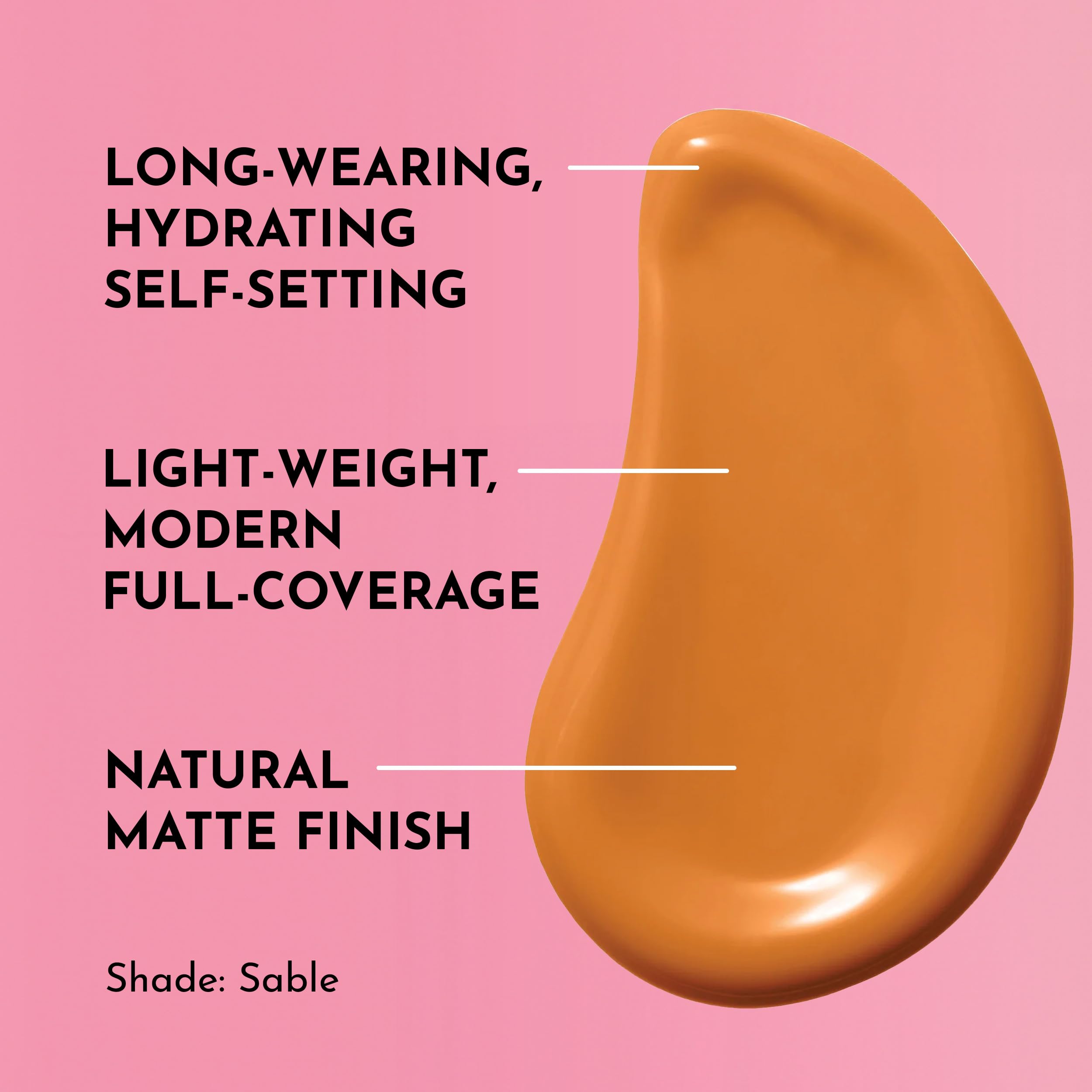 Lawless sable foundation brush blend on swatch shows seamless application and weightless wear.