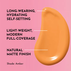 Serum-like texture on the hand demonstrates soothing, lightweight coverage from Lawless foundation