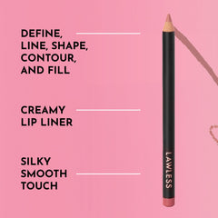 Lawless Forget the Filler Definer Liner Pink Sand precise contour for natural-looking pout.
