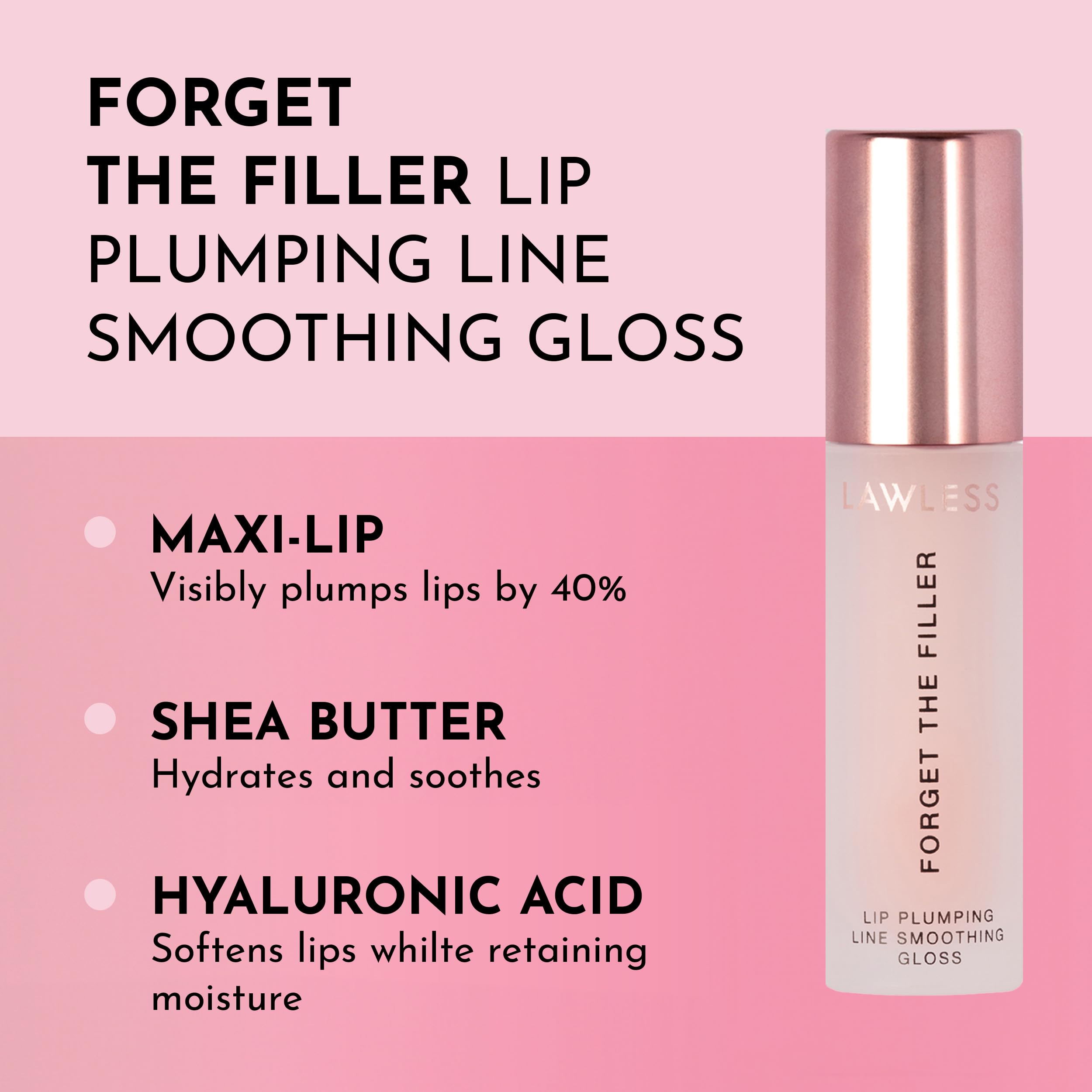 Lawless Forget The Filler applicator hug on lips for smooth application