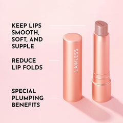 Lawless Forget the Filler balm applicator closeup highlights precise, mess-free application for daily use.