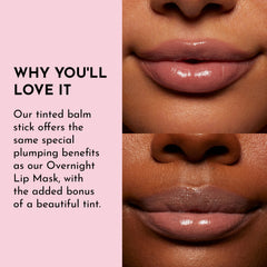 Lawless Forget the Filler balm Whisper lip tint delivers rosy color with a soft finish.