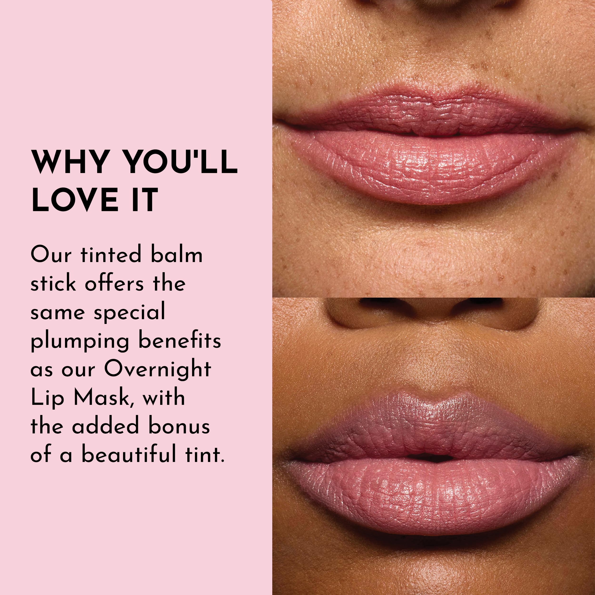 Lawless Forget the Filler on lips demonstrates a cushioned tint appearance.