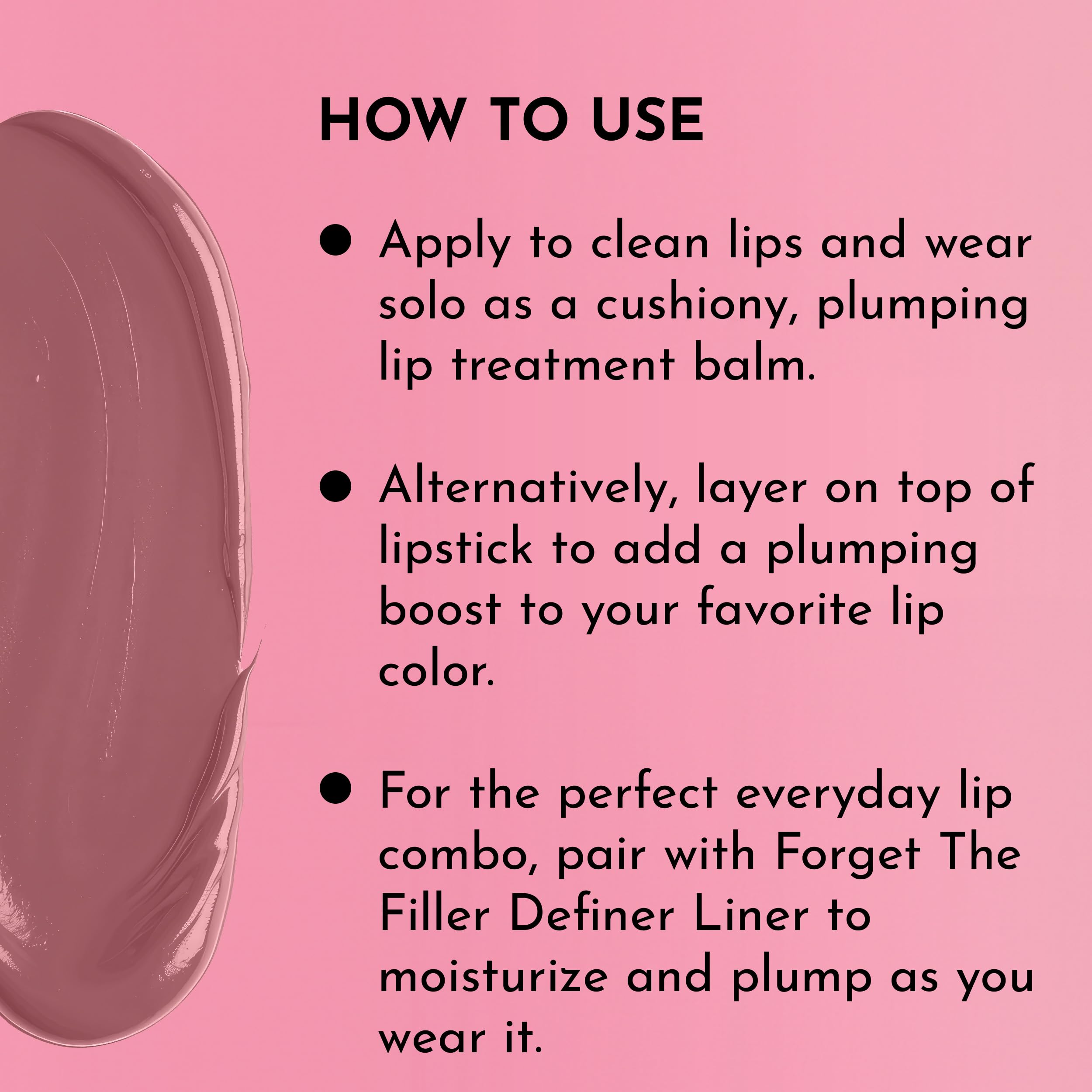 Lawless balm enriched with rosehip oil nourishes lips and delivers lasting moisture.