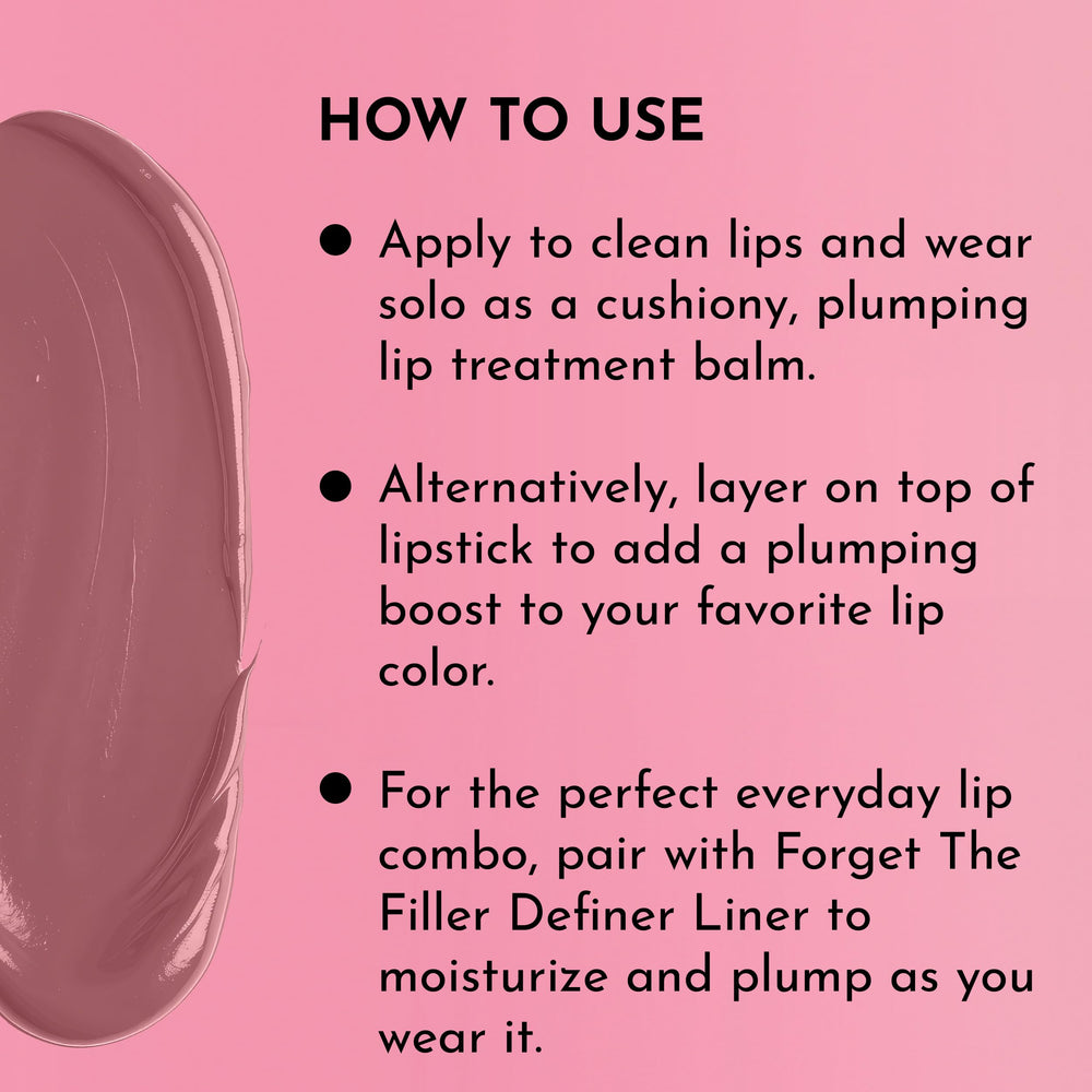 Lawless balm enriched with rosehip oil nourishes lips and delivers lasting moisture.