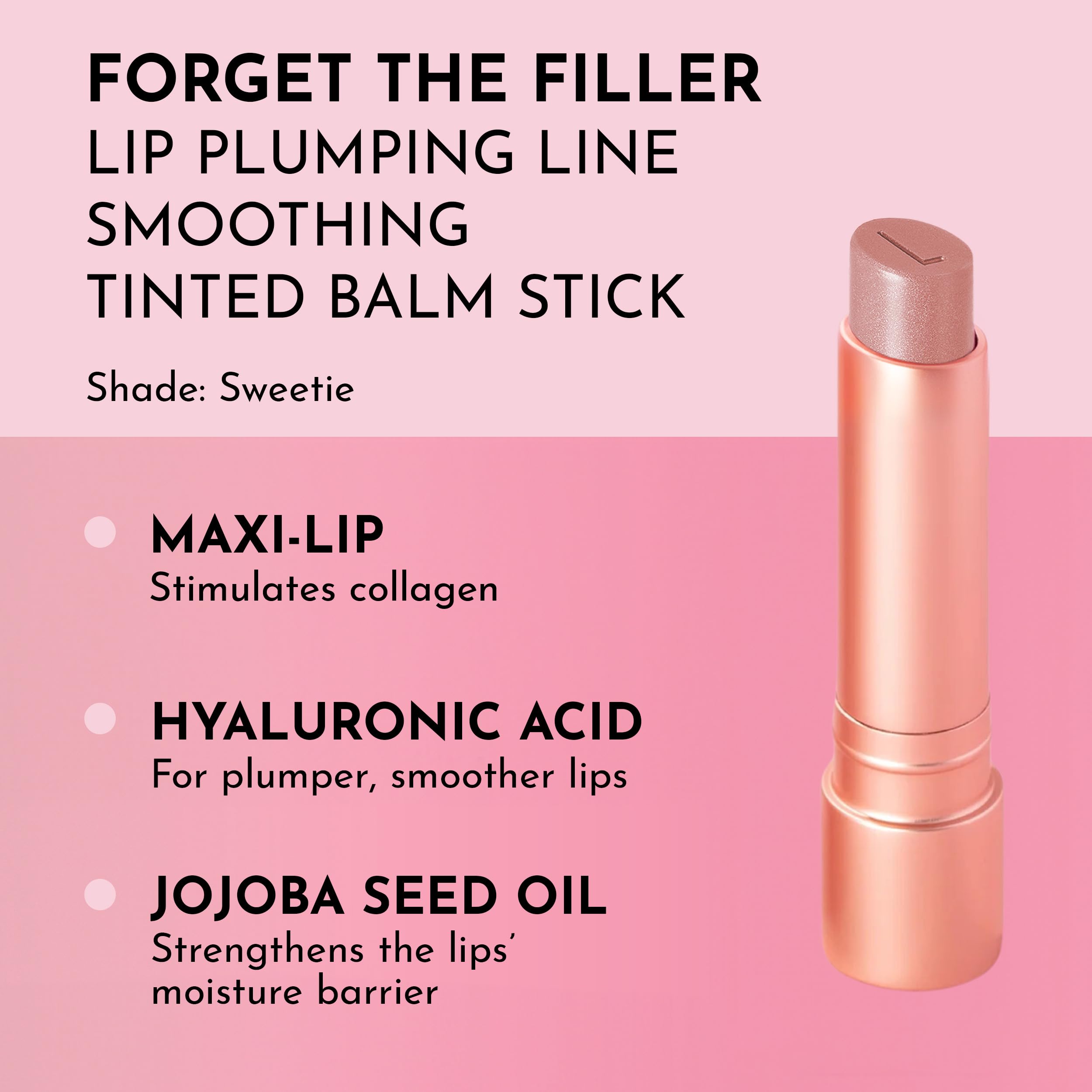 Lawless Forget the Filler swatch in Sweetie reveals a subtle, wearable tint with hydrating shine.