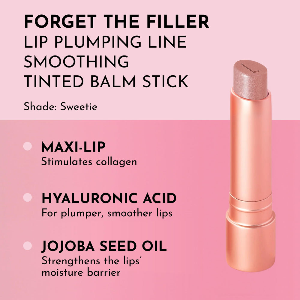 Lawless Forget the Filler swatch in Sweetie reveals a subtle, wearable tint with hydrating shine.