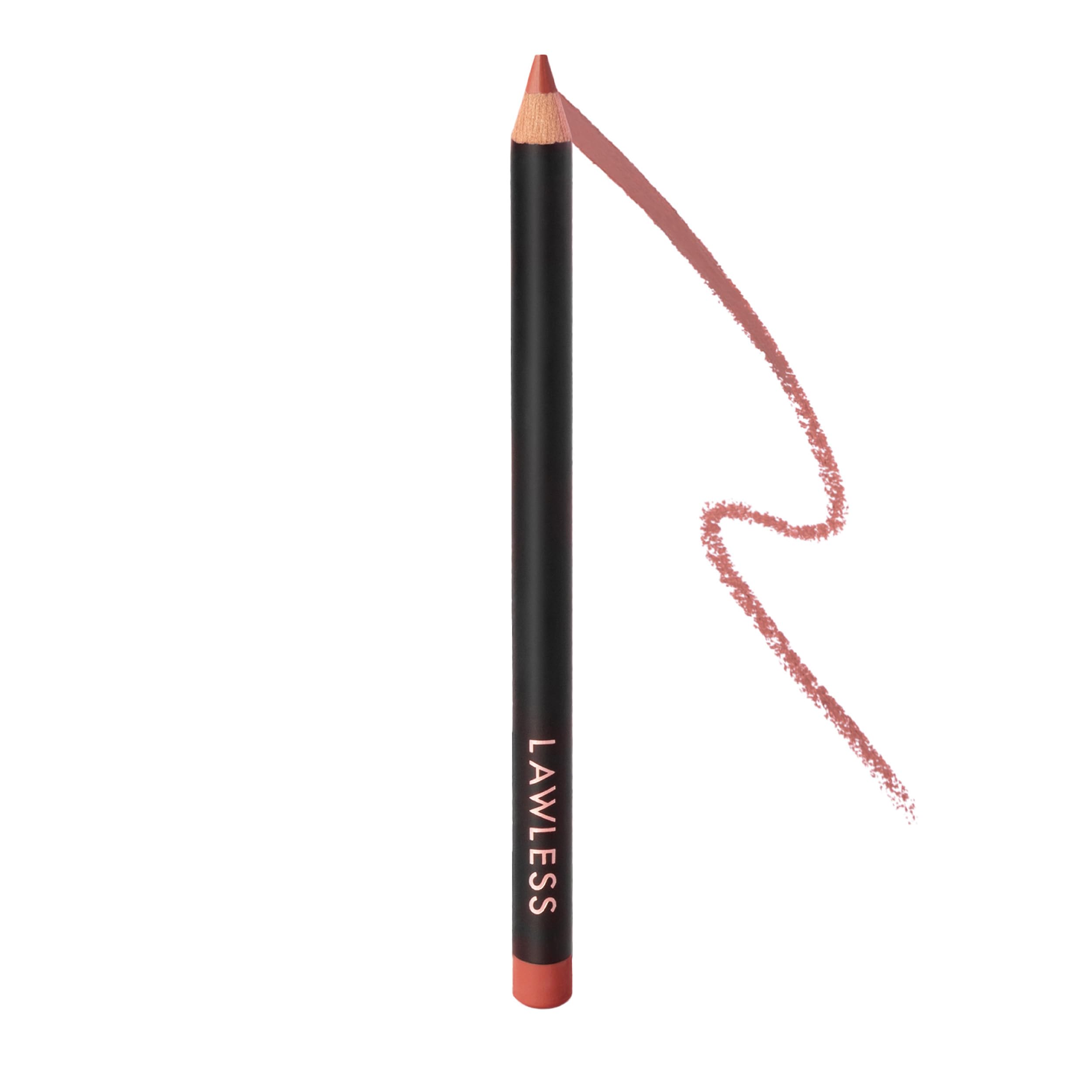 Lawless Forget the Filler Definer Liner Cinnamon side profile shows precise definition for a polished lip