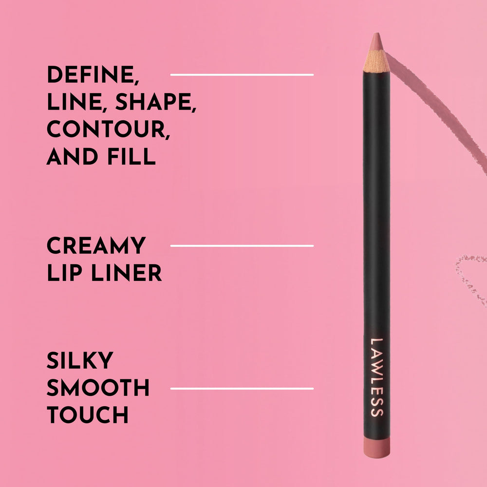 Pink Slip lip liner from Lawless delivers creamy texture and weightless comfort.