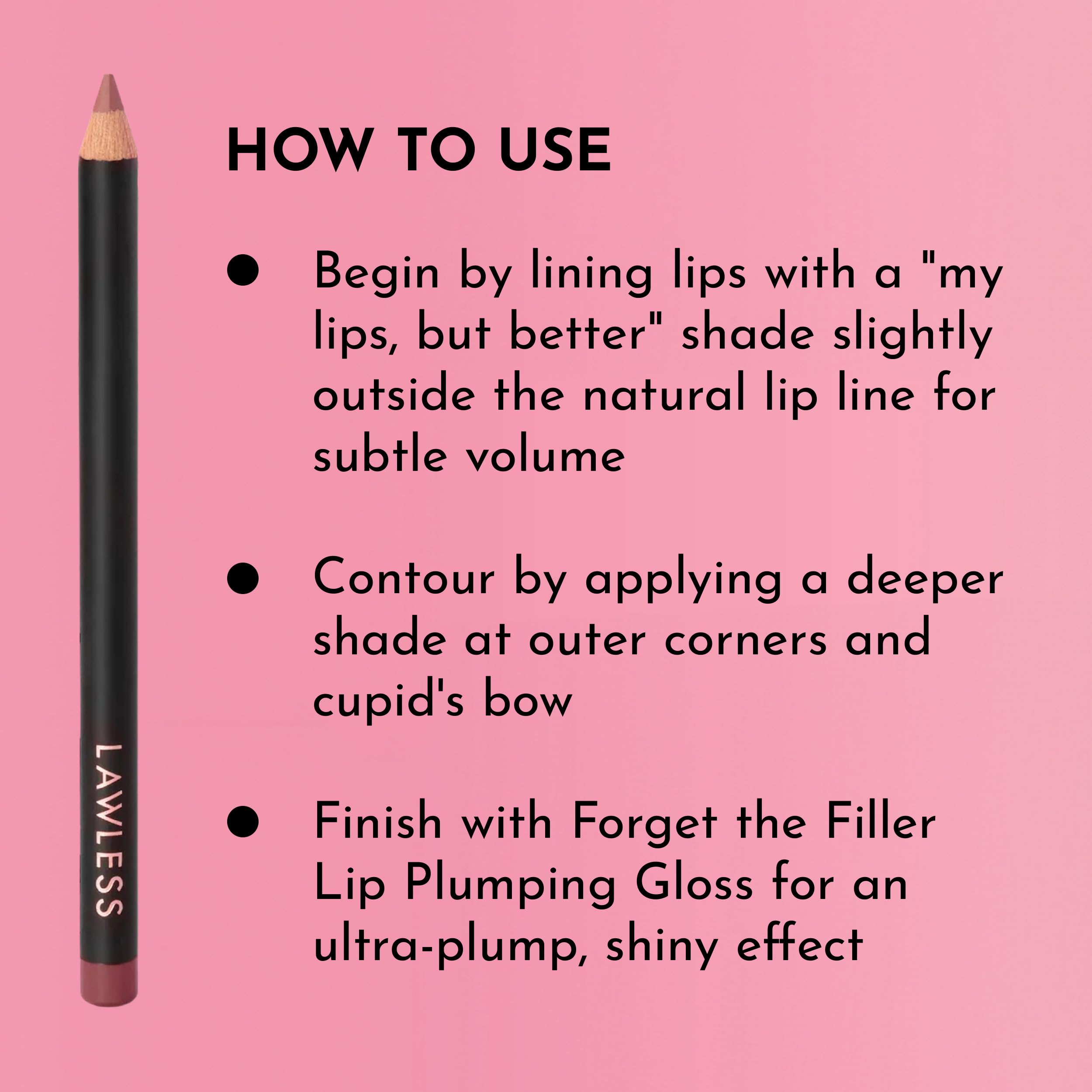 Lawless packaging of Forget the Filler Definer Liner Honey Rose.