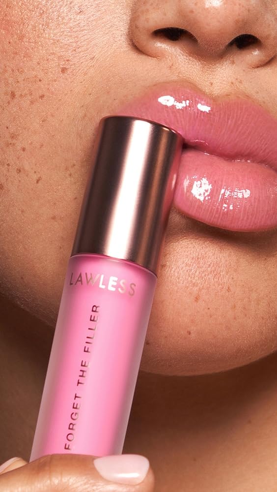 Lawless Forget the Filler Daisy Pink packaging back notes vegan, clean ingredients.