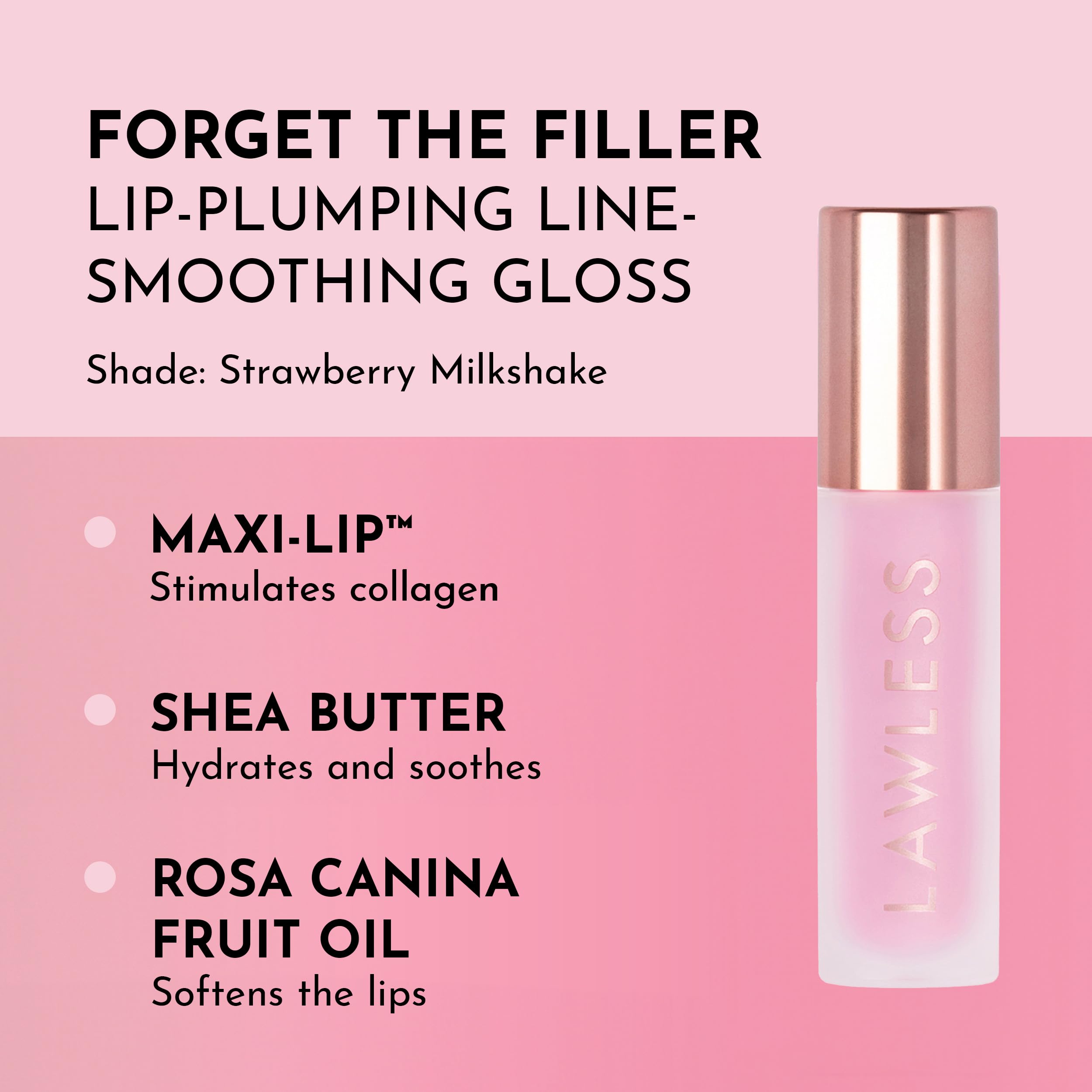 Lawless Forget the Filler gloss wand delivering precise, even coverage